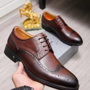 Classic Brown Wingtip Dress Shoes