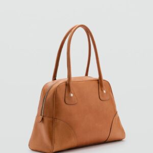 Tan Structured Leather Handbag