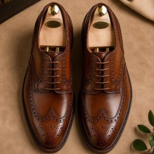Premium Brown Brogue Shoes with Shoe Trees